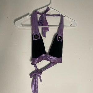 Y2k rave halter top